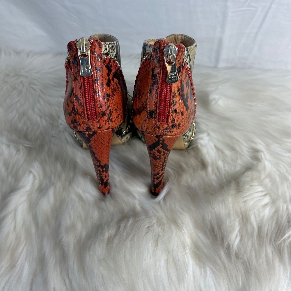 Bcbg Max Azria Britt Chain Python Colorblock Heel… - image 4